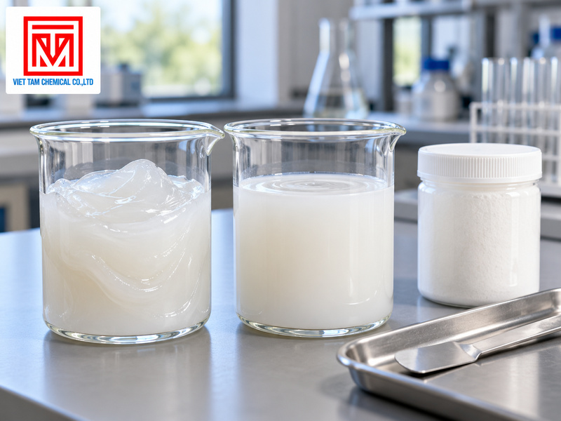 Cellulose ether cần được kiểm tra khả năng phân tán và trạng thái trong hệ sử dụng